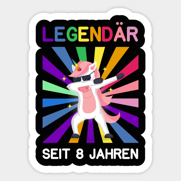 8th birthday unicorn Sticker by NI78